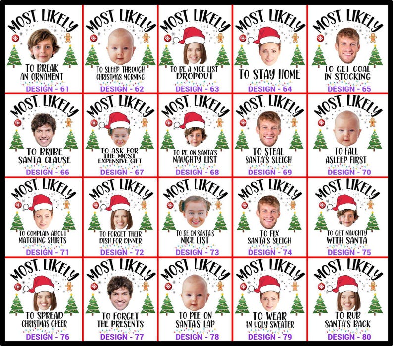 Personalized Christmas Shirt, Most Likely To Shirt, Custom Christmas Gift, Funny Christmas Family Photo Shirt, Christmas Party Group Shirt