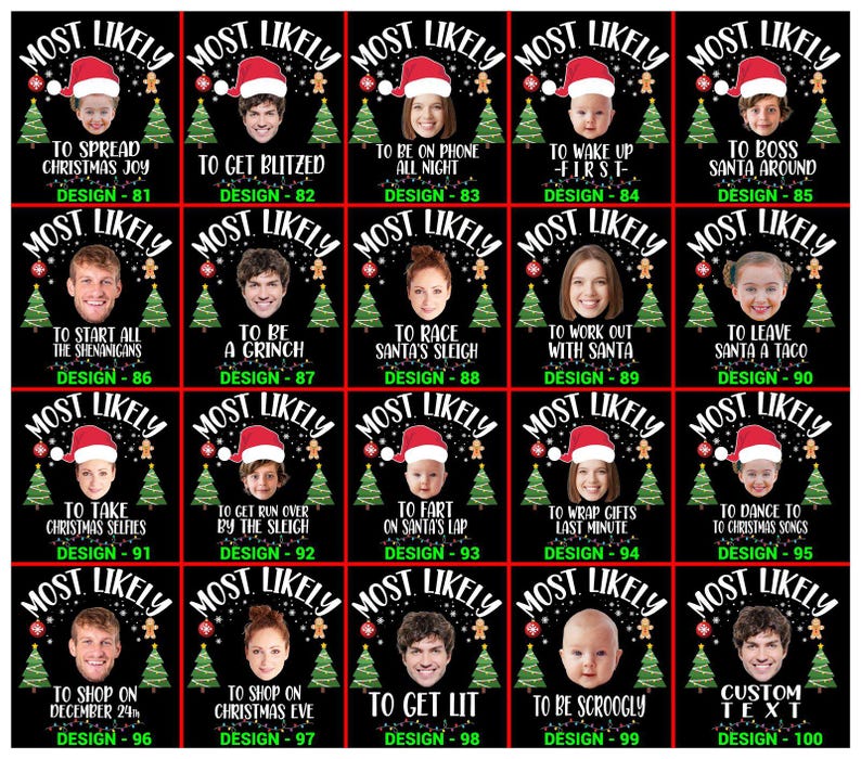 Personalized Christmas Shirt, Most Likely To Shirt, Custom Christmas Gift, Funny Christmas Family Photo Shirt, Christmas Party Group Shirt