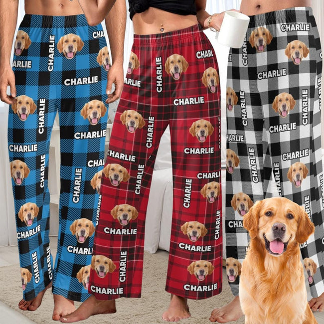 Personalized Photo & Name Pajamas,Custom Pajama Pants Men Women,Custom Dog Photo Pajamas, Family Couple Pajamas,Pet Portrait Pajamas Socks il_794xN.6241840176_jlp6.jpg