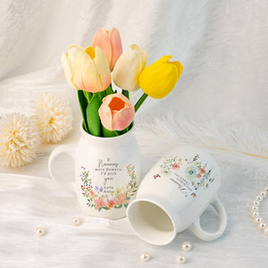 Personalised If were flowers I'd pick you Mum Nanna Grandma Wildflower Vase,Ceramic Flower Vase for Mama,Gift from Granddaughter,Home Decor