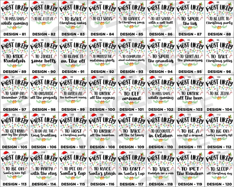 160 Quotes Most Likely to Christmas Shirts, Family Matching Shirt, Most Likely To Shirt, Custom Group Xmas Shirt, Christmas Unisex Pajamas