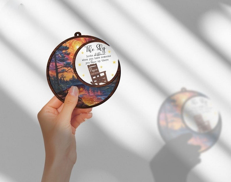 Memorial Gift, Sympathy Gift, The Sky Looks Different Suncatcher Memorial, Loss Of Father, In Loving Memory, Bereavement Gift, Loss of Mom