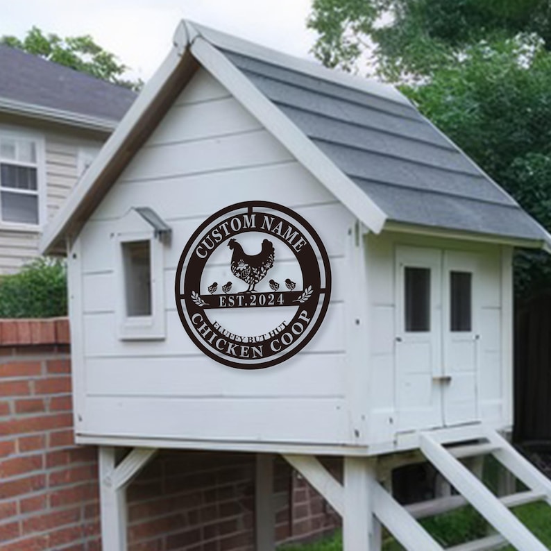 Hen House Decor, Hen House Metal Sign, Cutsom Metal Chicken Coop Sign, Farm Chicken house Decor, Personalized Chicken Coop Sign