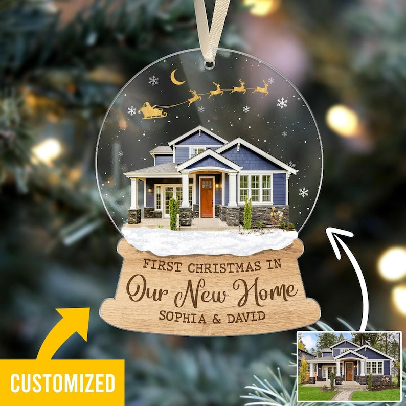 Custom New Home Gift, Custom New Home Photo Ornament, Custom Our New Home Ornament, Housewarming Ornament Gift