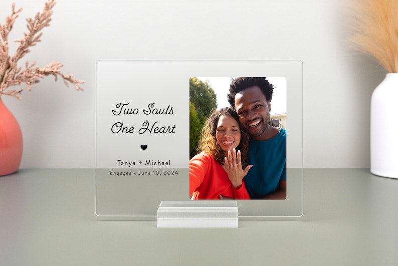 Engagement Gifts for Couple, Newly Engaged Gifts for Couple, Engagement Plaque, Personalized Custom Gift, Valentine's Day