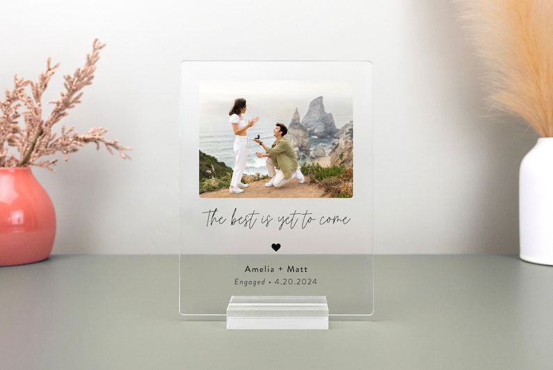 Engagement Gifts for Couple, Newly Engaged Gifts for Couple, Engagement Plaque, Personalized Custom Gift, Valentine's Day