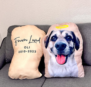 Custom Pet Pillow, Dog Memorial Remembrance Throw Pillow 3D Pillow Pet Photo Pet Cat Pillow Custom, Personalized Pet Pillow