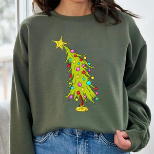 Whimsical Christmas Tree Shirt, Christmas Tree Sweatshirt, Whimsical Tree, Trendy Christmas Tree Sweatshirt, Christmas Lights Tree