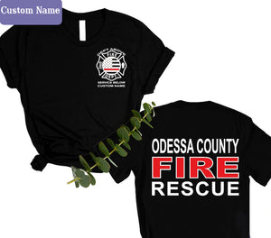 Custom Fire Department Logo Shirt, Fire Fighter Gift, Personalized Firefighter T-shirt, First Responder Tee, Fire Academy Grad Gift