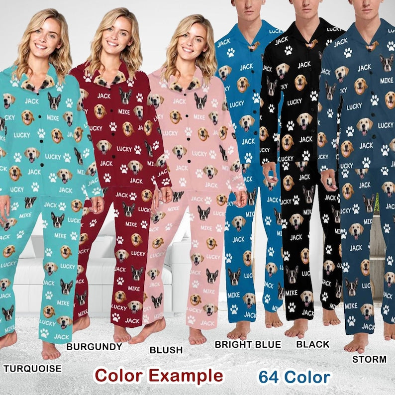 Custom Pet Face Pajamas, Personalized Pajamas with Photo, Custom Long Sleeve Pjm Sets, Funny Dog face Pajamas,Face on Pajamas,Christmas Gift il_794xN.6247116262_jtv9.jpg