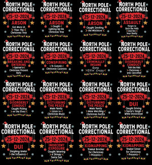 North Pole Correctional Christmas Shirt, Matching Family Christmas Pajamas, Funny Group Christmas Shirts, Matching Christmas Party Shirt