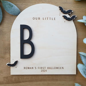 DIY Footprint Art, Baby's First Halloween, My Little Boo Sign, Wooden Kids Craft, Custom Children's Keepsake, Personalized Halloween Decor