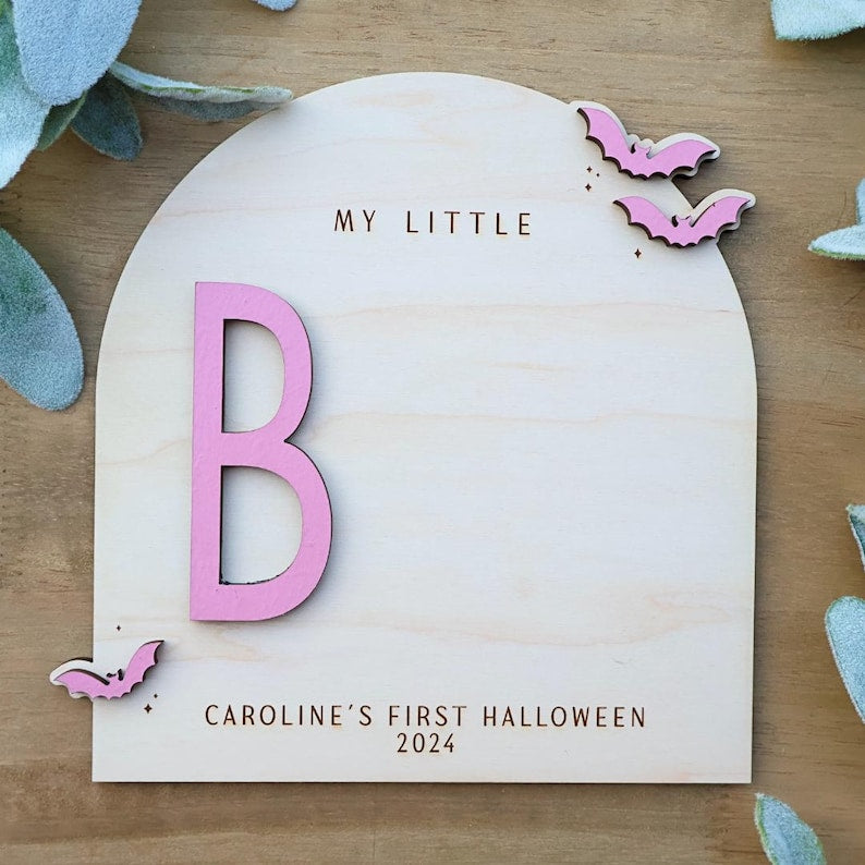 DIY Footprint Art, Baby's First Halloween, My Little Boo Sign, Wooden Kids Craft, Custom Children's Keepsake, Personalized Halloween Decor