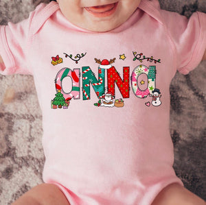 Personalized Christmas Kids Shirt, Christmas Name Shirt, Custom Alphabet Kids Christmas Shirt, Girls Name Christmas Shirt, Christmas Toddler