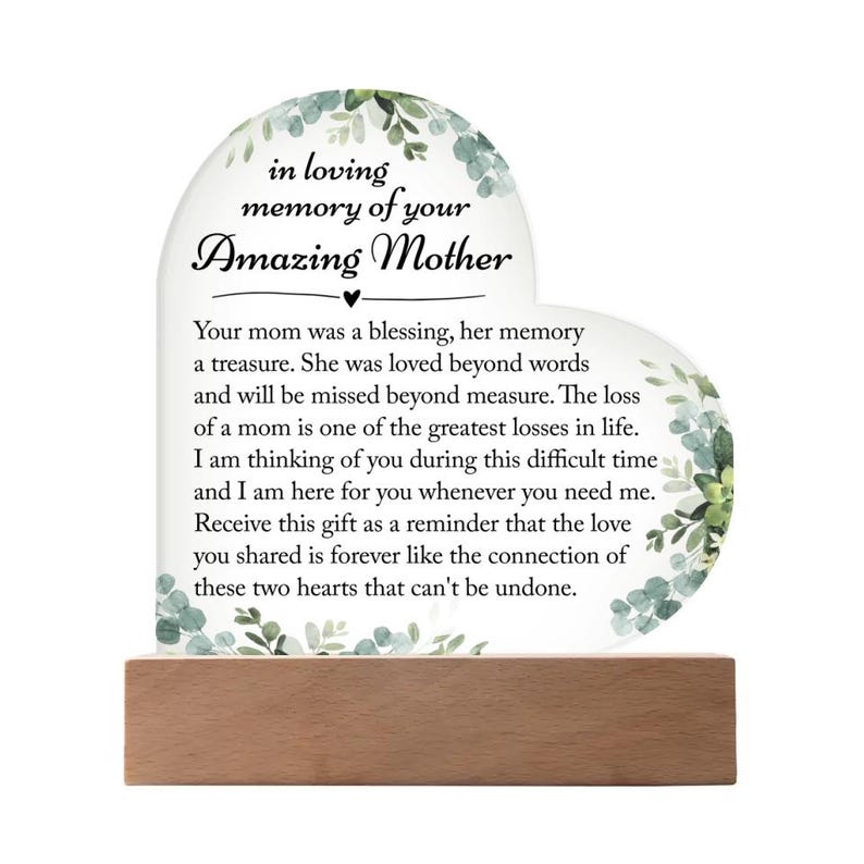 Loss Of Mother Gift, Memorial Gifts For Loss Of Mother, Sympathy Gift Ideas For Loss Of Mother, Remembrance Plaque, In Memory Of Mom Gifts