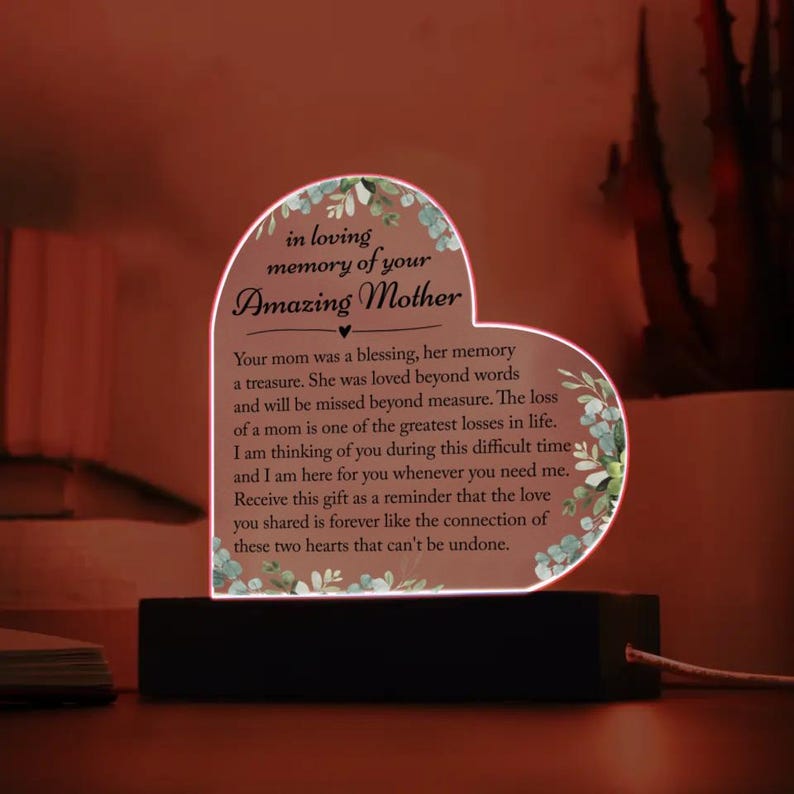 Loss Of Mother Gift, Memorial Gifts For Loss Of Mother, Sympathy Gift Ideas For Loss Of Mother, Remembrance Plaque, In Memory Of Mom Gifts