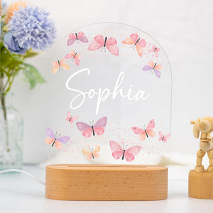 Custom Baby Night Light,Personalized Butterfly Nightlight With Name,Kids Bedroom Nursery Light,Newborn Gift,Nursery Decor,Baby Girl Light