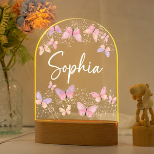 Custom Baby Night Light,Personalized Butterfly Nightlight With Name,Kids Bedroom Nursery Light,Newborn Gift,Nursery Decor,Baby Girl Light