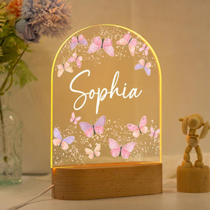 Custom Baby Night Light,Personalized Butterfly Nightlight With Name,Kids Bedroom Nursery Light,Newborn Gift,Nursery Decor,Baby Girl Light