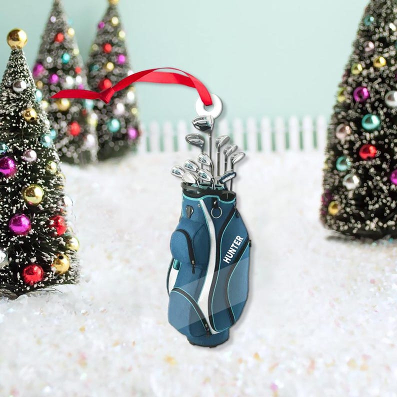 Personalized Golf Bag Christmas Ornament 2024, Golf Bag Keepsake, Golf Lovers Ornament, Gift For Golfer, Xmas Tree Decoration