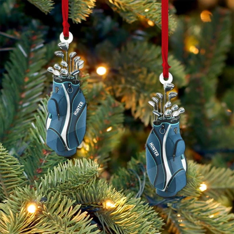 Personalized Golf Bag Christmas Ornament 2024, Golf Bag Keepsake, Golf Lovers Ornament, Gift For Golfer, Xmas Tree Decoration
