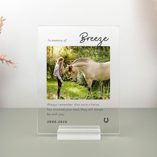 Horse Memorial Gift, Horse Photo Memorial Keepsake, Horse Sympathy Gift, Horse Gift