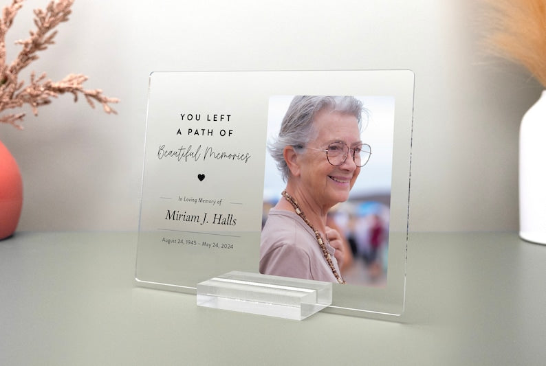 Custom Memorial Plaque Photo In Loving Memory Personalized Memorial Gift Sympathy Gift Bereavement Gift