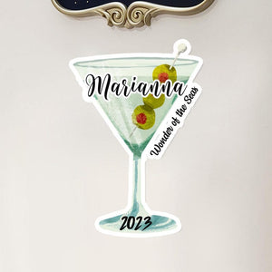 Personalized Cruise Drink Magnets | Cruise Door Name Cocktail Magnets | Personalized Cruise Cabin Door Sign | Girls or Family Cruise Gift
