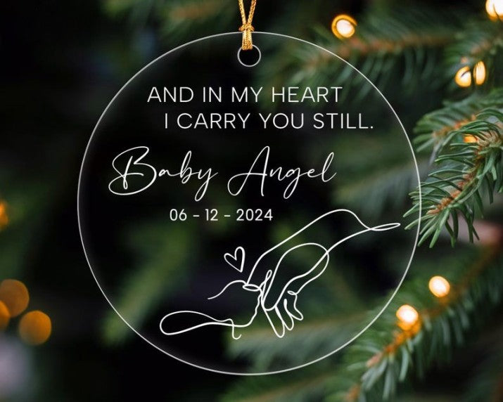 Personalized Baby Loss Memorial Ornament, Infant Loss Ornament, Custom Pregnancy Loss Ornament, Miscarriage Gift, Child Loss Grief Gift