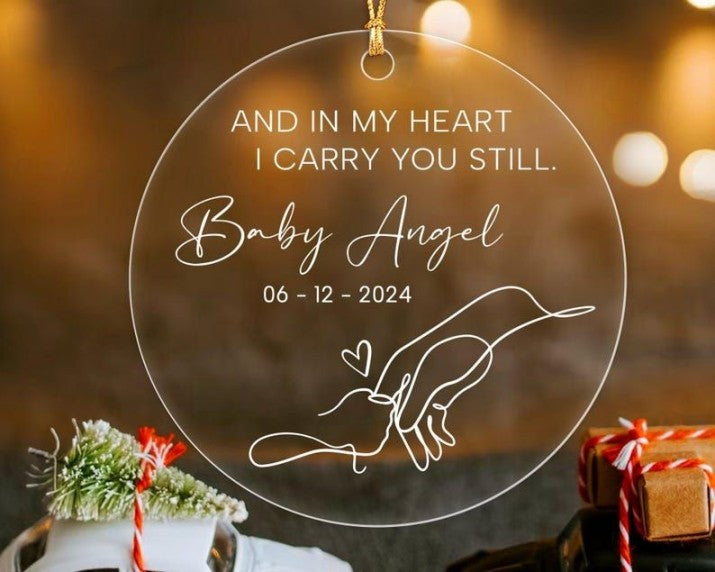 Personalized Baby Loss Memorial Ornament, Infant Loss Ornament, Custom Pregnancy Loss Ornament, Miscarriage Gift, Child Loss Grief Gift