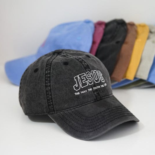 Embroidered JESUS Baseball Cap: Religious Christian Gift