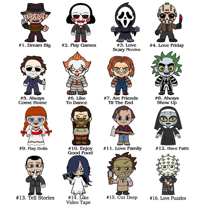 In This House We Horror Character Halloween Frame Wood Sign Home Decoration, Gift for Father's Day, Halloween Gift Idea