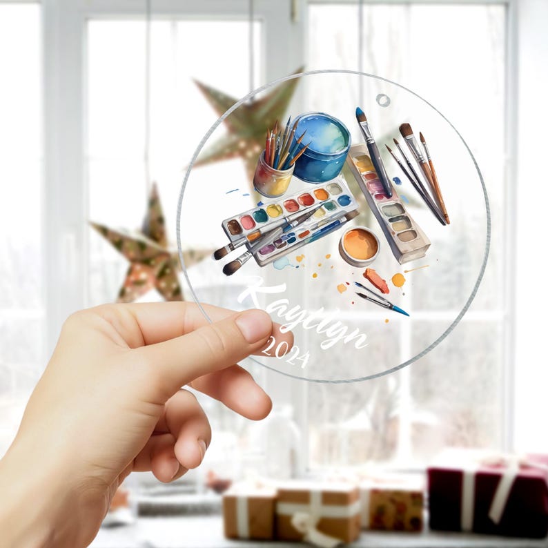 Artist Ornament, Personalized Artist Ornament, Artist Gifts, Art Teacher Ornament, Custom Artist Ornament, Painters Gift, Gift For Artist