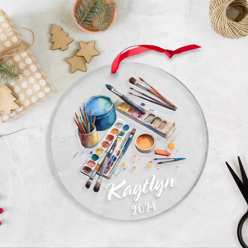 Artist Ornament, Personalized Artist Ornament, Artist Gifts, Art Teacher Ornament, Custom Artist Ornament, Painters Gift, Gift For Artist