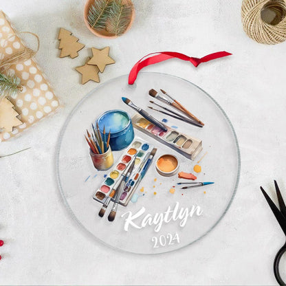 Artist Ornament, Personalized Artist Ornament, Artist Gifts, Art Teacher Ornament, Custom Artist Ornament, Painters Gift, Gift For Artist