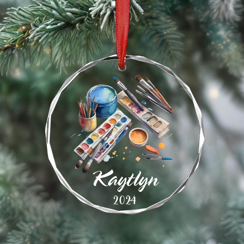 Artist Ornament, Personalized Artist Ornament, Artist Gifts, Art Teacher Ornament, Custom Artist Ornament, Painters Gift, Gift For Artist