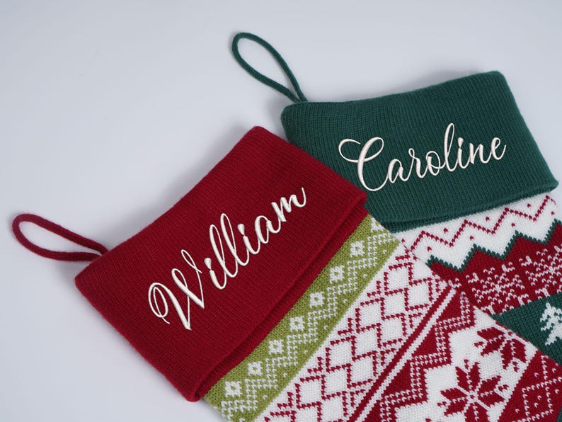 Christmas Knit Stockings,Embroidered Family Holiday Stockings,Christmas Stockings,Christmas D cor,Christmas gifts 2024