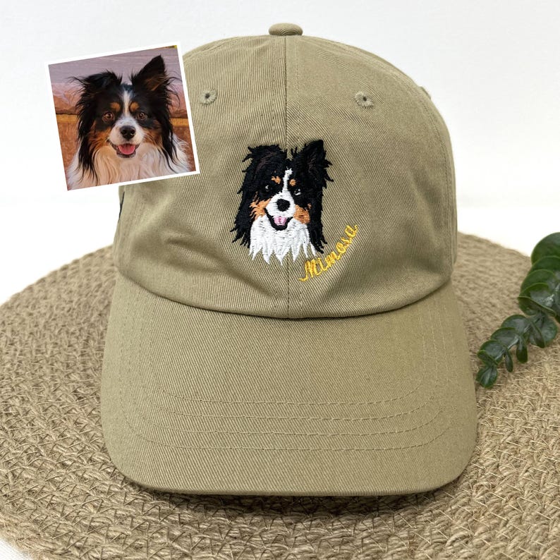 Custom Embroidered Pet Hat, Personalized Dog Portrait Hat, Dog Face, Cat Face, Custom Dog Hat, Custom Cat Hat, Matching Couple Hat