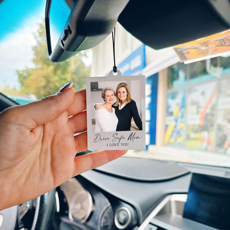 Personalized Photo Car Ornament, Photo quality,First Car Gift,Custom Photo Car Ornament, Test pass gift, Gift for Him, Husband Gift Dad gift