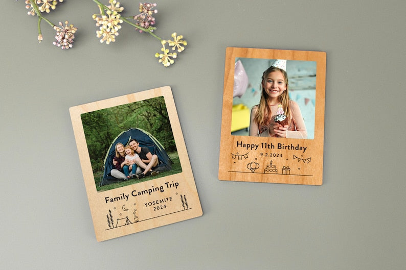 Personalized Photo Magnets, Fridge Magnets Magnetic Photo Gifts, Family Gift, Anniversary Engagement Wedding Gift, Home Decor