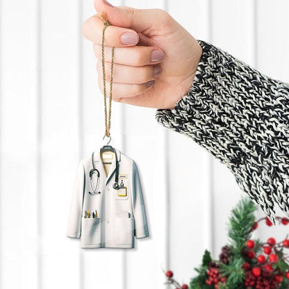 Custom Doctor 2D FLAT Ornament, Doctor Christmas Ornament, Doctor Gift, Healthcare Workers Gift, Dr Ornament,Gift for Dr, PA,Np,Medical Grad