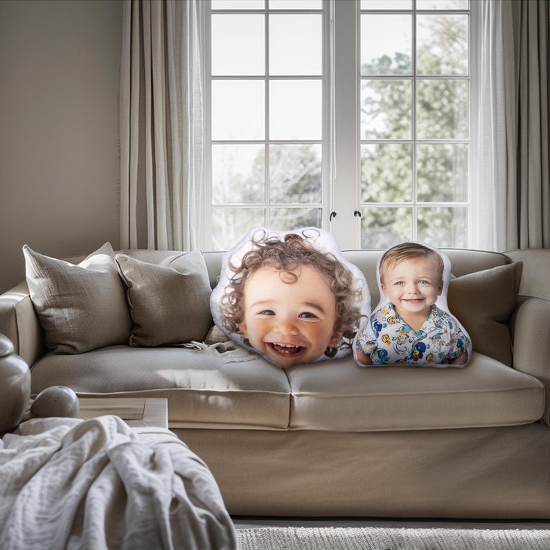 Personalized 3D Pillow with Face Custom Picture Pillow Dog Cat Shaped Throw Pillow Custom Face Ugly Pillow Gift For Dad Mom Her Him