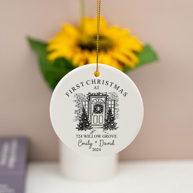 Our New Home Christmas Ornament,First Christmas Ornament,New Home Gifts,New House Gifts,Keepsake Gifts,House Address Ornament,Happy New Home