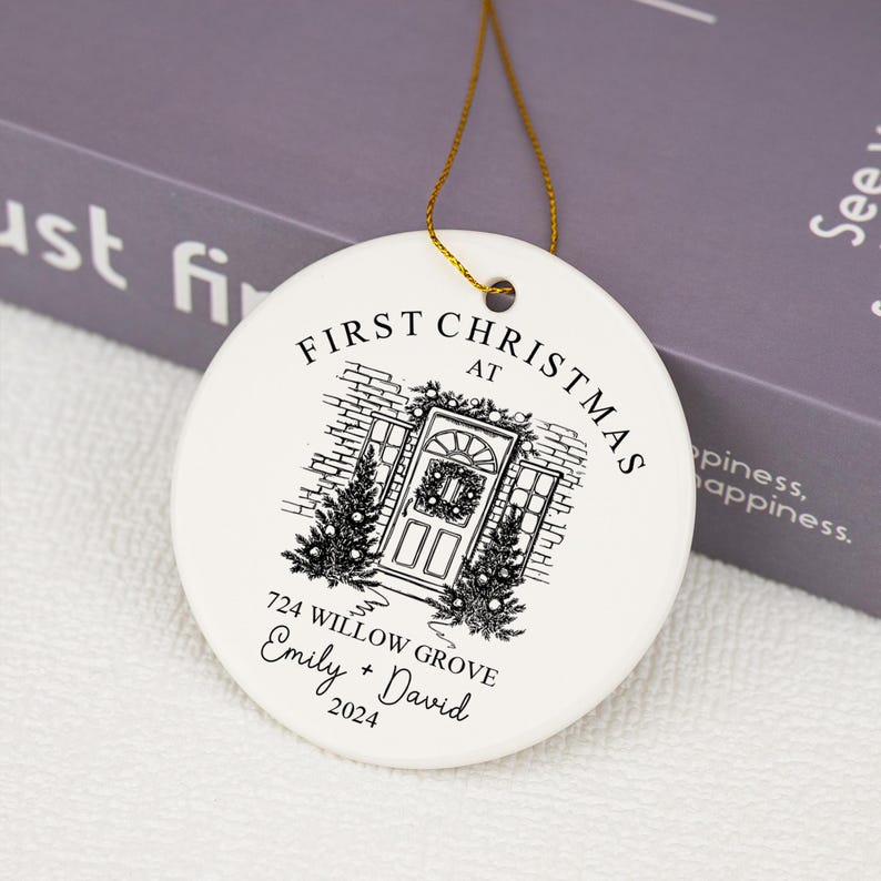 Our New Home Christmas Ornament,First Christmas Ornament,New Home Gifts,New House Gifts,Keepsake Gifts,House Address Ornament,Christmas Gift