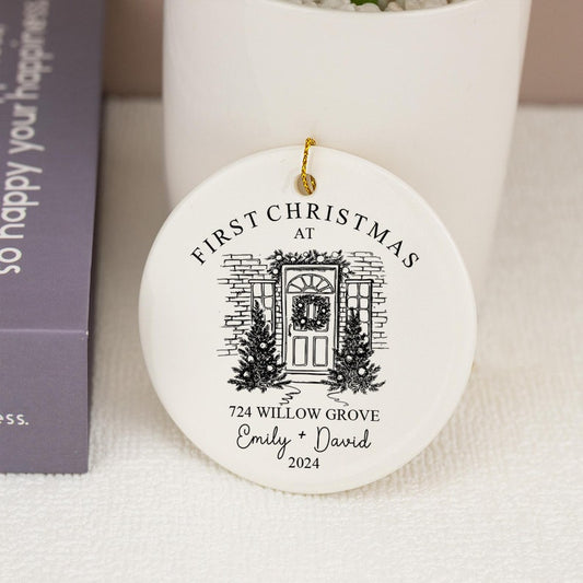 Our New Home Christmas Ornament,First Christmas Ornament,New Home Gifts,New House Gifts,Keepsake Gifts,House Address Ornament,Christmas Gift