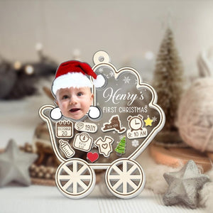 Personalized Baby's First Christmas Ornament 2024, Custom New Baby Gift, 4D Shake Babies Ornament, Baby Shower Gift, Baby Name Xmas Keepsake