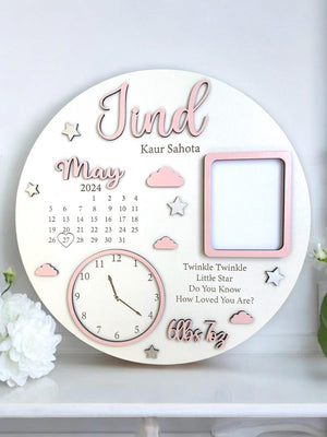 Baby Photo Keepsake Gift, Baby Birth Announcement, Newborn Gift, Personalised Newborn Frame, Birth Announcement Plaque, Babyshower Gifts