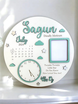 Baby Photo Keepsake Gift, Baby Birth Announcement, Newborn Gift, Personalised Newborn Frame, Birth Announcement Plaque, Babyshower Gifts