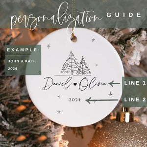 Couples Christmas Ornament Personalized Couple Ornament Couple First Christmas Ornament Dating Ornament First Christmas Together Ornaments