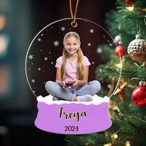 Personalized Kids Photo Christmas Ornament, Funny Photo Ornament, Christmas Kids Gift, Baby Ornament, 2024 Christmas Ornament